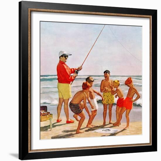 "Big Pole Little Fish", September 1, 1956-Richard Sargent-Framed Giclee Print