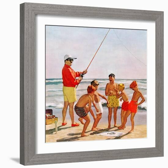 "Big Pole Little Fish", September 1, 1956-Richard Sargent-Framed Giclee Print