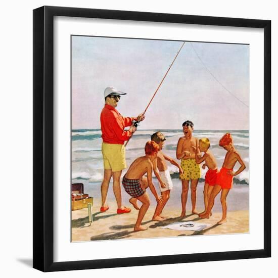 "Big Pole Little Fish", September 1, 1956-Richard Sargent-Framed Giclee Print