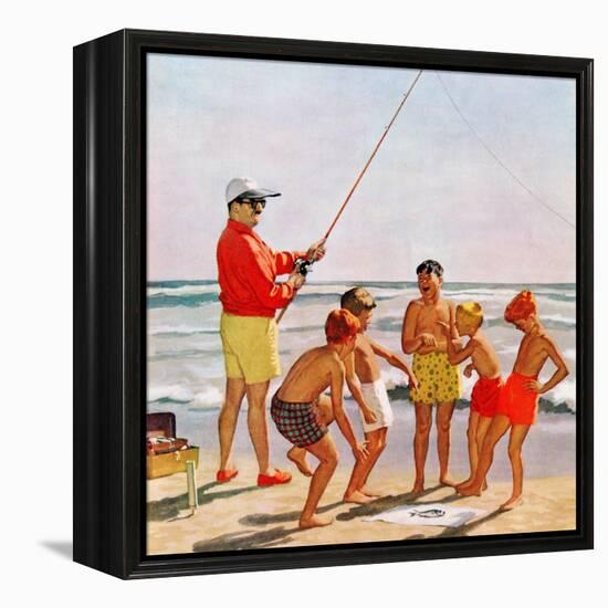 "Big Pole Little Fish", September 1, 1956-Richard Sargent-Framed Premier Image Canvas