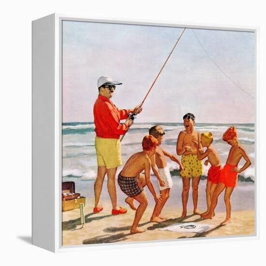 "Big Pole Little Fish", September 1, 1956-Richard Sargent-Framed Premier Image Canvas