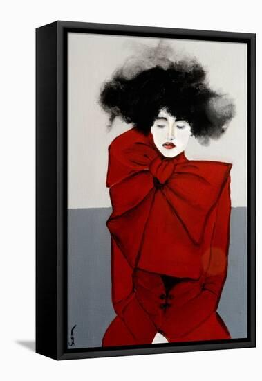 Big Red Bow, 2016-Susan Adams-Framed Premier Image Canvas
