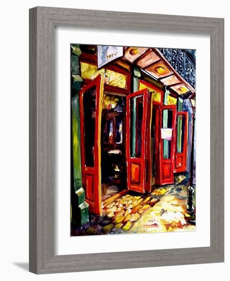 Big Red Doors in the French Quarter-Diane Millsap-Framed Art Print