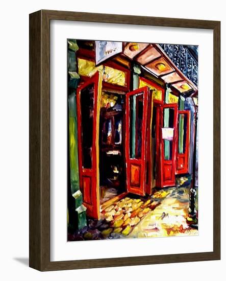 Big Red Doors in the French Quarter-Diane Millsap-Framed Art Print