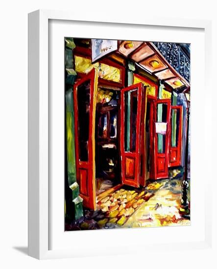 Big Red Doors in the French Quarter-Diane Millsap-Framed Art Print