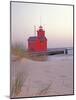 Big Red Holland Lighthouse, Holland, Ottowa County, Michigan, USA-Brent Bergherm-Mounted Photographic Print