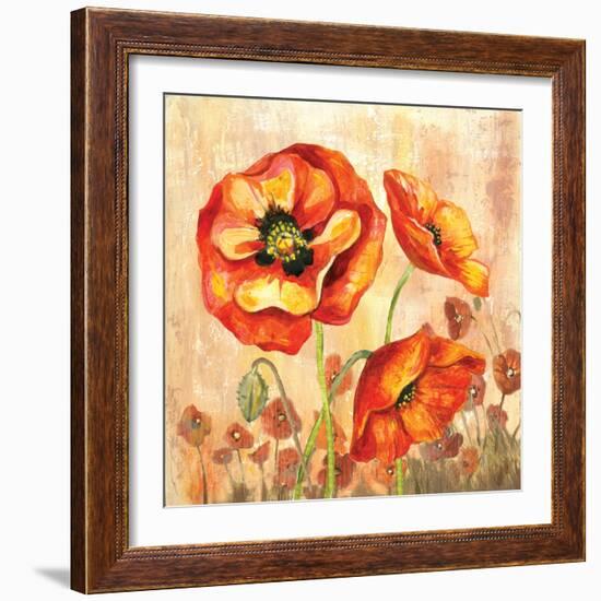 Big Red Poppies II-Gregory Gorham-Framed Art Print