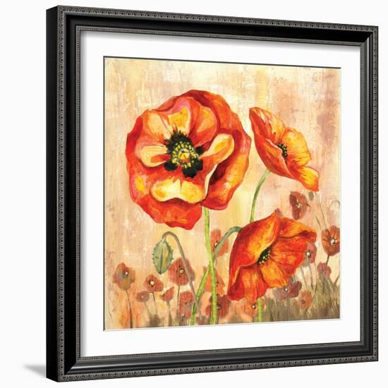 Big Red Poppies II-Gregory Gorham-Framed Art Print