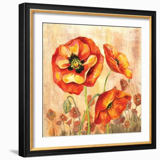 Big Red Poppies II-Gregory Gorham-Framed Art Print