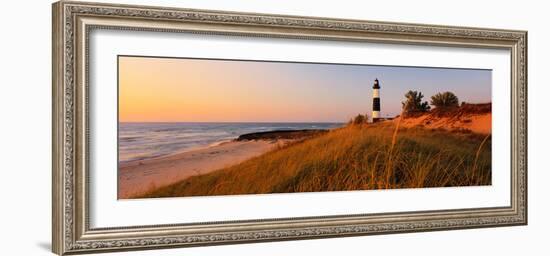 Big Sable Point Lighthouse at dusk, Ludington, Mason County, Michigan, USA-null-Framed Photographic Print