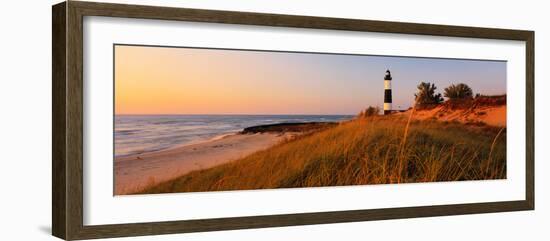 Big Sable Point Lighthouse at dusk, Ludington, Mason County, Michigan, USA-null-Framed Photographic Print