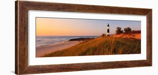 Big Sable Point Lighthouse at dusk, Ludington, Mason County, Michigan, USA-null-Framed Photographic Print