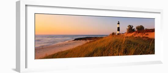 Big Sable Point Lighthouse at dusk, Ludington, Mason County, Michigan, USA-null-Framed Photographic Print