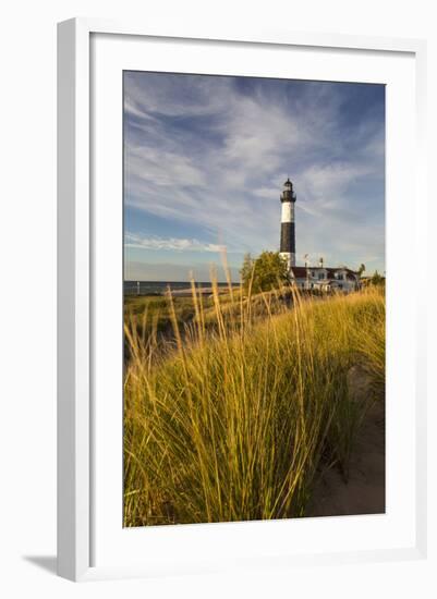 Big Sable Point Lighthouse on Lake Michigan, Ludington SP, Michigan-Chuck Haney-Framed Photographic Print