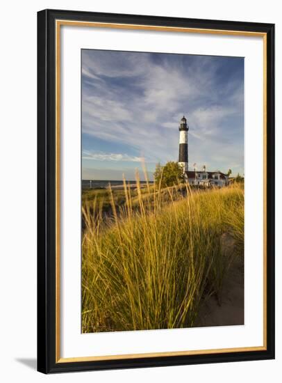 Big Sable Point Lighthouse on Lake Michigan, Ludington SP, Michigan-Chuck Haney-Framed Photographic Print