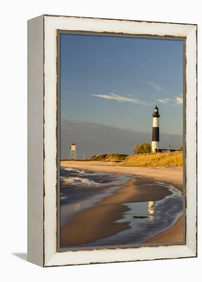 Big Sable Point Lighthouse on Lake Michigan, Ludington SP, Michigan-Chuck Haney-Framed Premier Image Canvas