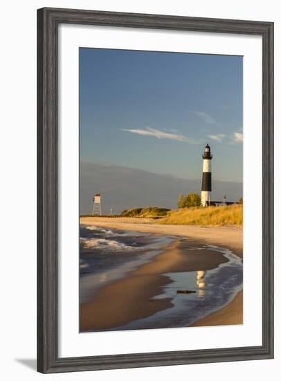 Big Sable Point Lighthouse on Lake Michigan, Ludington SP, Michigan-Chuck Haney-Framed Photographic Print