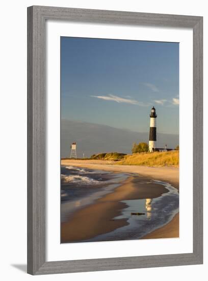 Big Sable Point Lighthouse on Lake Michigan, Ludington SP, Michigan-Chuck Haney-Framed Photographic Print