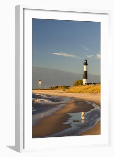 Big Sable Point Lighthouse on Lake Michigan, Ludington SP, Michigan-Chuck Haney-Framed Photographic Print