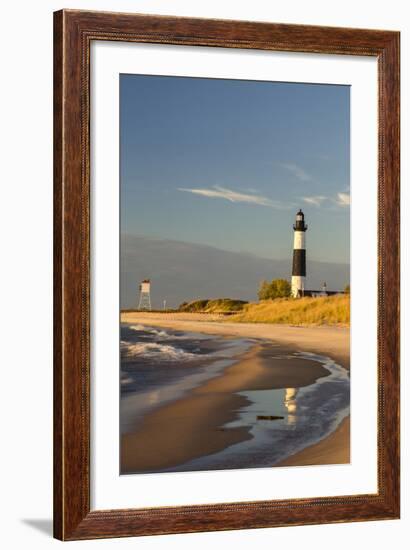 Big Sable Point Lighthouse on Lake Michigan, Ludington SP, Michigan-Chuck Haney-Framed Photographic Print