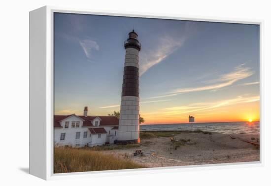 Big Sable Point Lighthouse on Lake Michigan, Ludington SP, Michigan-Chuck Haney-Framed Premier Image Canvas