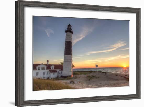 Big Sable Point Lighthouse on Lake Michigan, Ludington SP, Michigan-Chuck Haney-Framed Photographic Print