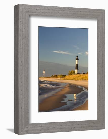 Big Sable Point Lighthouse on Lake Michigan, Ludington SP, Michigan-Chuck Haney-Framed Photographic Print