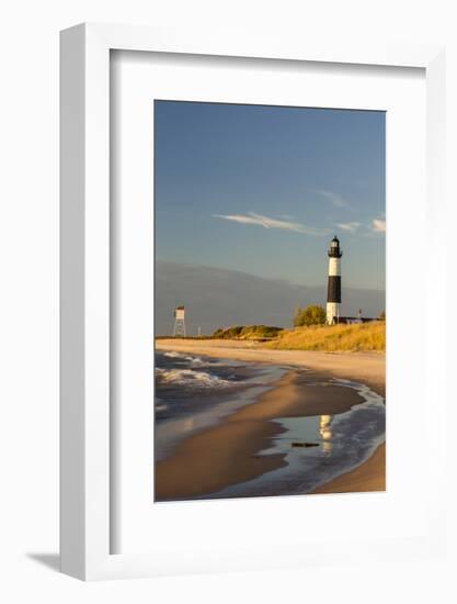 Big Sable Point Lighthouse on Lake Michigan, Ludington SP, Michigan-Chuck Haney-Framed Photographic Print