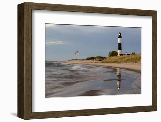 Big Sable Point Lighthouse on Lake Michigan, Ludington SP, Michigan-Chuck Haney-Framed Photographic Print