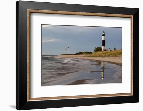 Big Sable Point Lighthouse on Lake Michigan, Ludington SP, Michigan-Chuck Haney-Framed Photographic Print