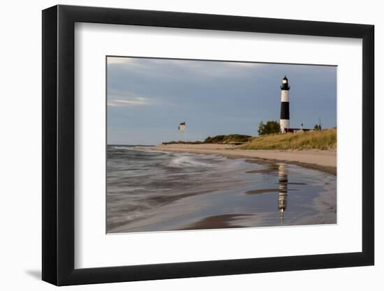 Big Sable Point Lighthouse on Lake Michigan, Ludington SP, Michigan-Chuck Haney-Framed Photographic Print