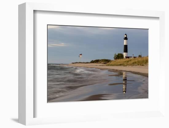 Big Sable Point Lighthouse on Lake Michigan, Ludington SP, Michigan-Chuck Haney-Framed Photographic Print