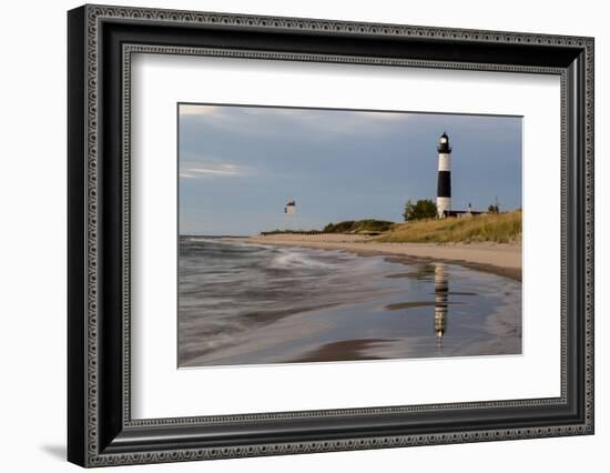 Big Sable Point Lighthouse on Lake Michigan, Ludington SP, Michigan-Chuck Haney-Framed Photographic Print