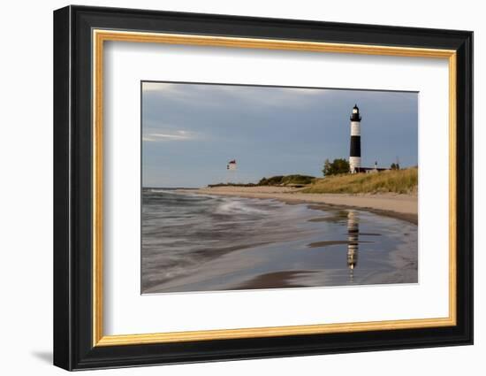 Big Sable Point Lighthouse on Lake Michigan, Ludington SP, Michigan-Chuck Haney-Framed Photographic Print