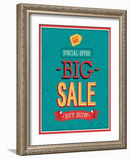 Big Sale Typographic Design-MiloArt-Framed Art Print