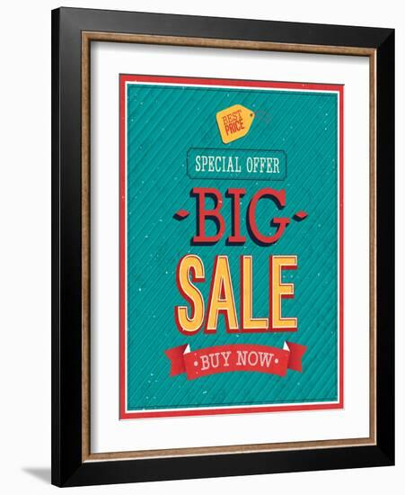 Big Sale Typographic Design-MiloArt-Framed Art Print