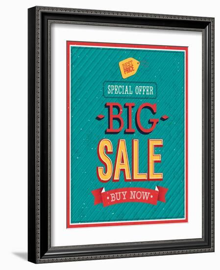 Big Sale Typographic Design-MiloArt-Framed Art Print