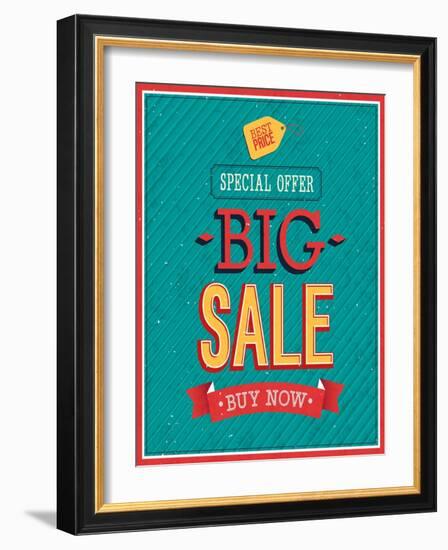 Big Sale Typographic Design-MiloArt-Framed Art Print