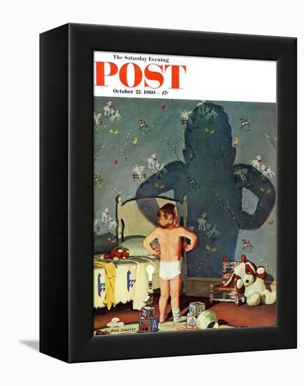 "Big Shadow, Little Boy," Saturday Evening Post Cover, October 22, 1960-Richard Sargent-Framed Premier Image Canvas