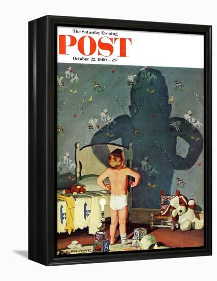 "Big Shadow, Little Boy," Saturday Evening Post Cover, October 22, 1960-Richard Sargent-Framed Premier Image Canvas