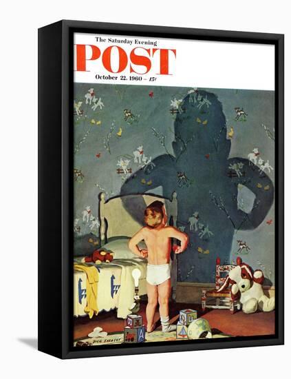 "Big Shadow, Little Boy," Saturday Evening Post Cover, October 22, 1960-Richard Sargent-Framed Premier Image Canvas