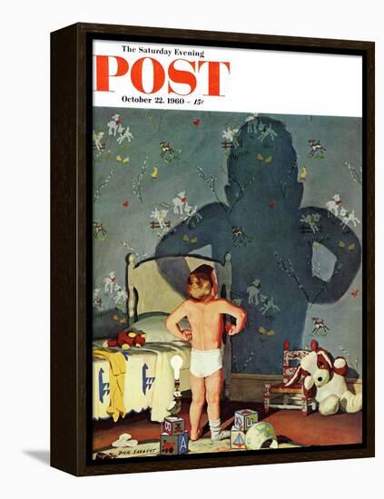 "Big Shadow, Little Boy," Saturday Evening Post Cover, October 22, 1960-Richard Sargent-Framed Premier Image Canvas