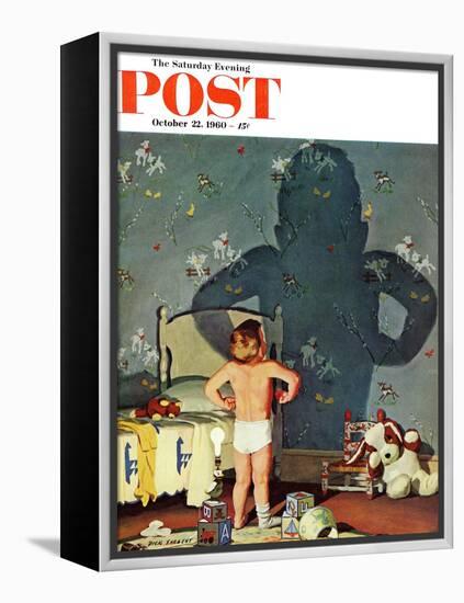 "Big Shadow, Little Boy," Saturday Evening Post Cover, October 22, 1960-Richard Sargent-Framed Premier Image Canvas