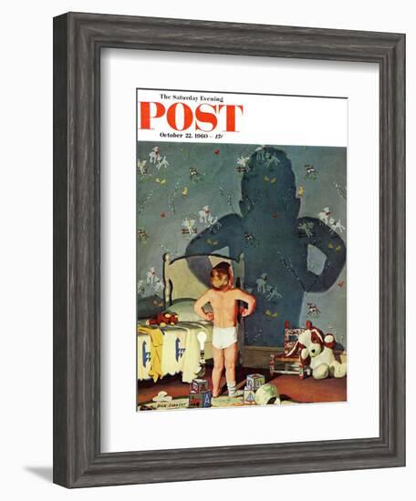 "Big Shadow, Little Boy," Saturday Evening Post Cover, October 22, 1960-Richard Sargent-Framed Giclee Print