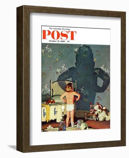 "Big Shadow, Little Boy," Saturday Evening Post Cover, October 22, 1960-Richard Sargent-Framed Giclee Print