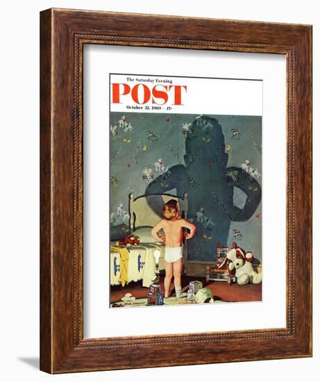 "Big Shadow, Little Boy," Saturday Evening Post Cover, October 22, 1960-Richard Sargent-Framed Giclee Print