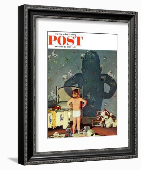 "Big Shadow, Little Boy," Saturday Evening Post Cover, October 22, 1960-Richard Sargent-Framed Giclee Print