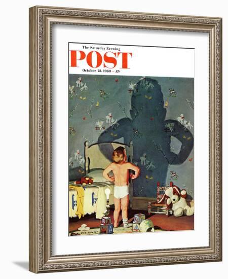 "Big Shadow, Little Boy," Saturday Evening Post Cover, October 22, 1960-Richard Sargent-Framed Giclee Print