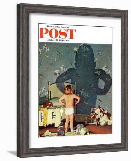 "Big Shadow, Little Boy," Saturday Evening Post Cover, October 22, 1960-Richard Sargent-Framed Giclee Print