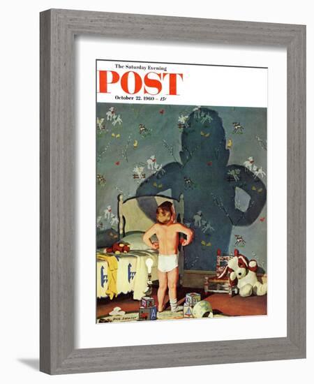 "Big Shadow, Little Boy," Saturday Evening Post Cover, October 22, 1960-Richard Sargent-Framed Giclee Print